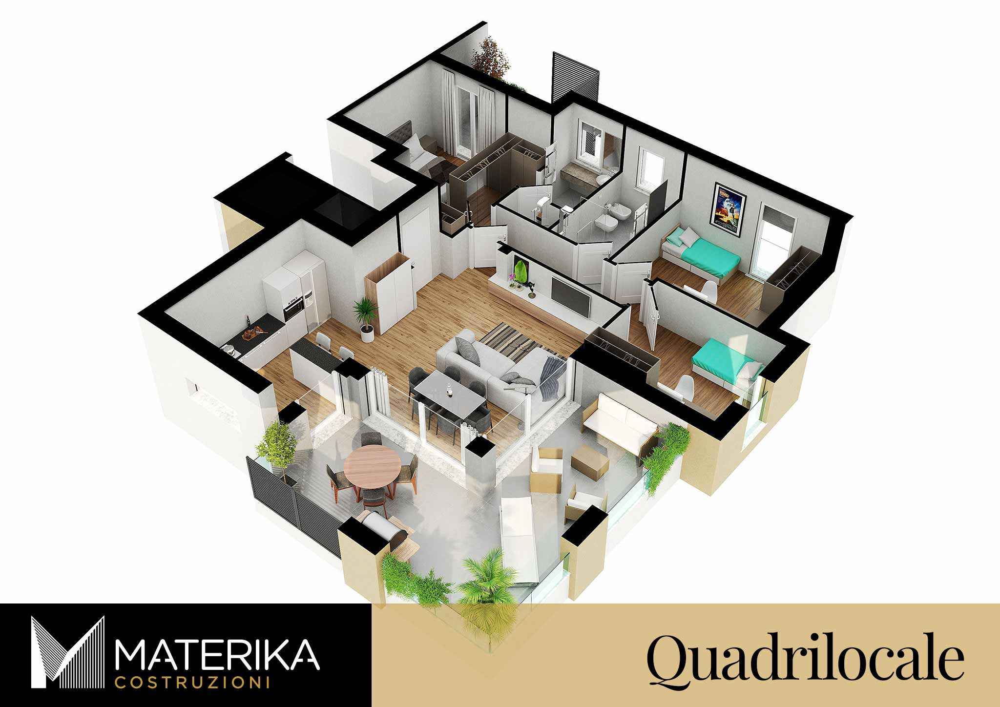 nuovo quadrilocale a saronno zona piscine
